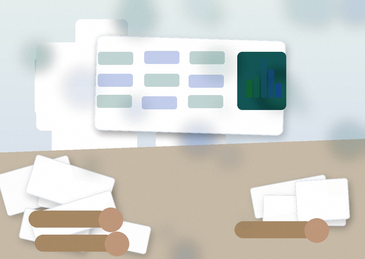 Réunion de travail autour d'un tableau de workflow administratif